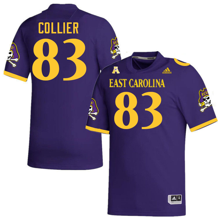 #83 Stephen Collier East Carolina Pirates College Football Jersey Stitched-Purple #83 Stephen Collier East Carolina Pirates College Football Jersey Stitched-Purple